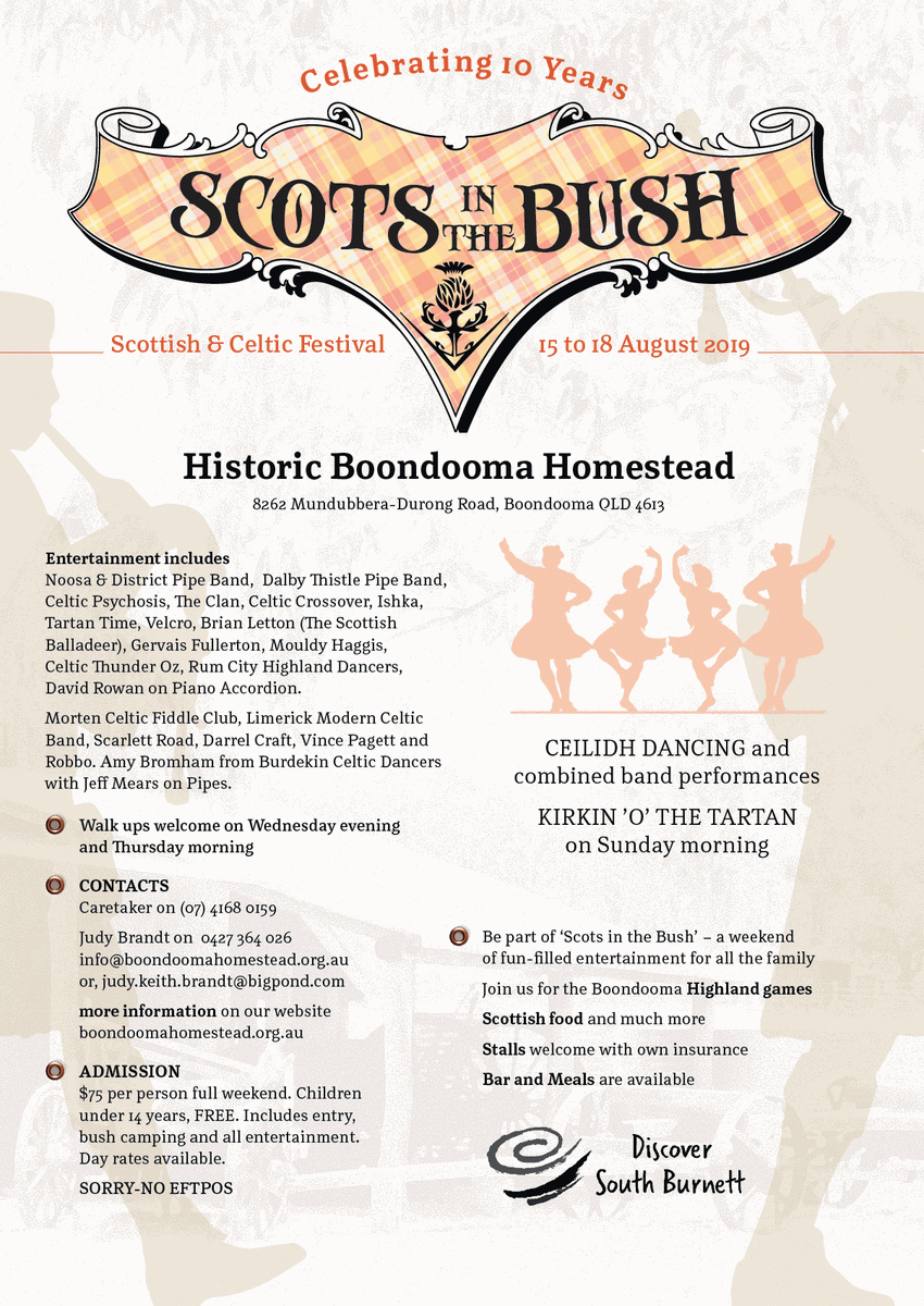Scottish_Banner's tweet photo. #GetYourKiltOn this weekend at #ScotsInTheBush in #Boondooma.
https://t.co/YZW91N7Zri
#CelticFestival #ScottishFestival #ScotSpirit #BoondoomaHomestead #ScottishBanner #Tartan #PipeBands #KiltUp #Celtic https://t.co/E7YFNH9rOr