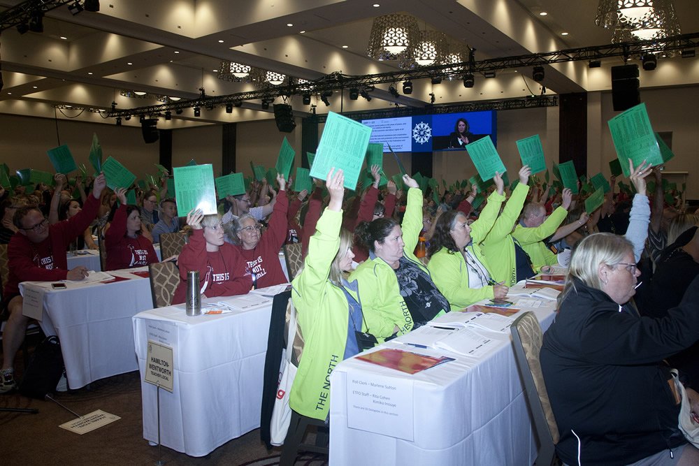 ETFOeducators's tweet photo. #ETFOam19 delegates and members: just a reminder that we post lists of motions passed and new business motions following each session on our Documents page at https://t.co/2vSv2fK8Bc #ETFO #ETFOstrong https://t.co/DSap7aI2Vz