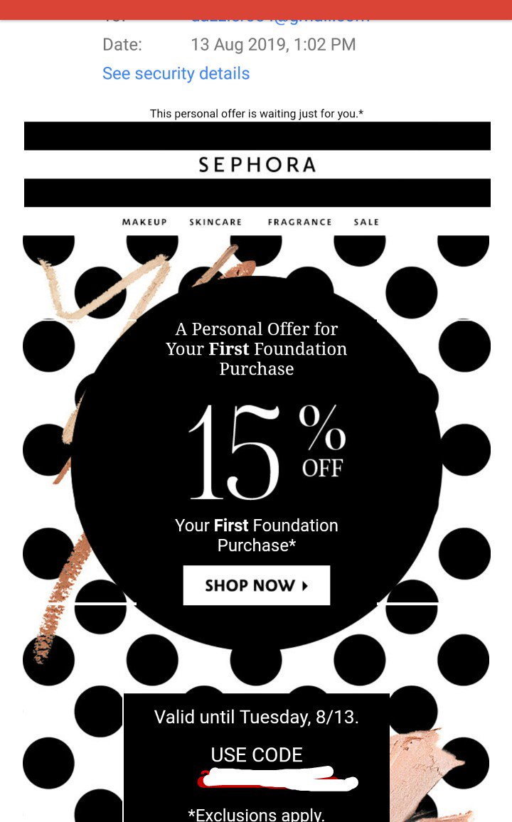 Ujjwal__Grover's tweet photo. @Sephora @SEPHORA_CANADA 
You sent me an offer today afternoon which will expire by tonight. Don't know if I should be happy or sad about it. 👏
At least give proper 24 hours to utilize the member coupons.
Promotion period - Aug 7-13
Email sent and expires on Aug 13 https://t.co/MhKZ9EXf0K