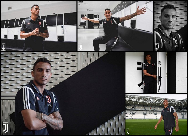 JuventusFCArg's tweet photo. #WelcomeDanilo: 📸 Las mejores imágenes de la visita 👣👀 de Danilo Luiz 🇧🇷 al 🏟 #AllianzStadium. ⬇ https://t.co/42I7sFeqvs