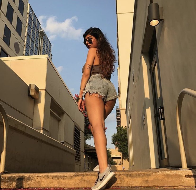 When she knows she’s looking good and that she has some male or female’s eyes on her.