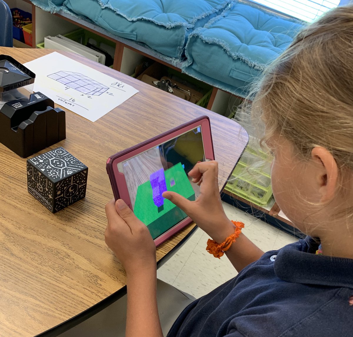 Merge cube fun with math exploring volume! <a href="/PearlHaskew/">Pearl Haskew</a> @empowermcpss