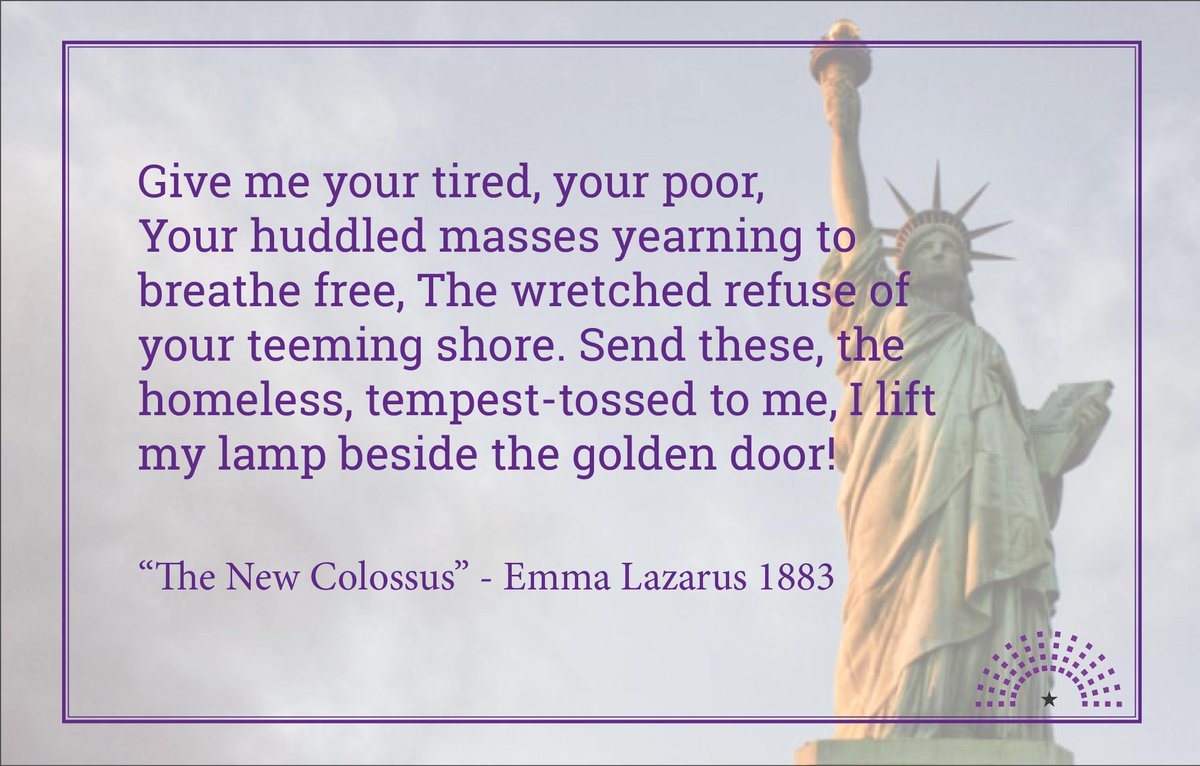 ZeynabDay's tweet image. We have to secure the values reflected by Lady Liberty. Trump's team released a policy to make it harder on migrants through restrictions based on income &amp;amp; education. The immigration system is broken. We need a @BrandNew535 to fix it. 

#AbolishICE #AbolishCBP #StatueOfLiberty
