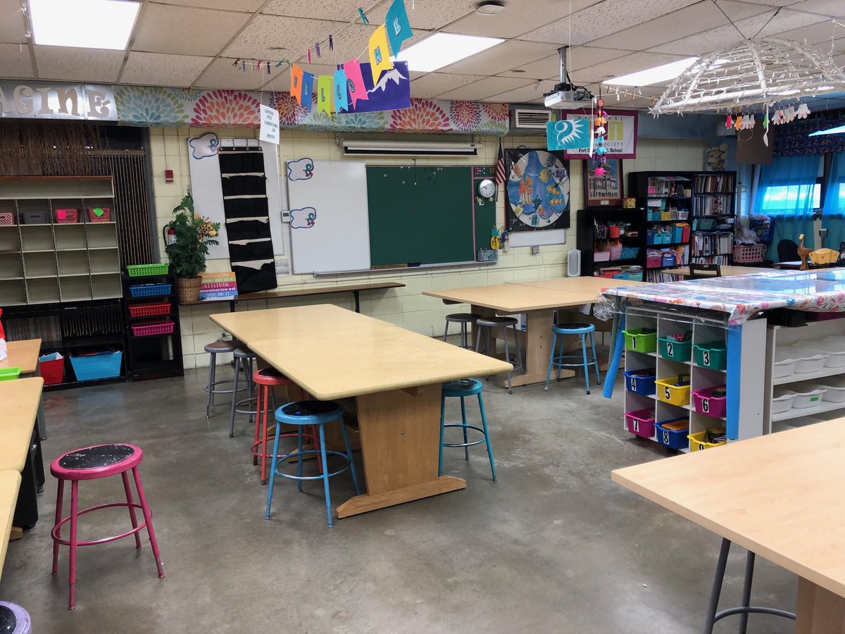 artmattersfohs's tweet photo. My room-clean, organized and ready for tomorrow but it won’t last with so much creativity about to happen. #explorecreatereflect https://t.co/M416zvXlqs
