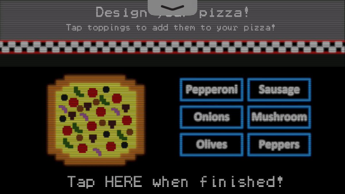 イシイニキ Ishiiniki Fnaf日本宣伝 Pa Twitter 速報 Freddy Fazbear S Pizzeria Simulatorと称したアプリゲーム ダウンロードしてみるとドット絵風のピザのトッピングをしたり子供にピザをあげるシューティングゲームでした 怖い要素なんて無かった ファズ