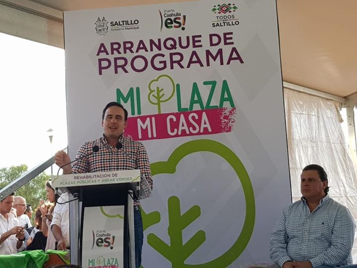 anibalsoberon's tweet photo. Presentes en el arranque de el Programa “Mi Plaza es Mi Casa” evento presidido por el Gobernador @mrikelme y por el Alcalde @manolojim 
En este programa se remozarán más de 800 plazas de nuestra ciudad #FuerteCoahuilaEs #TodosPorSaltillo https://t.co/JwHclDFs4O