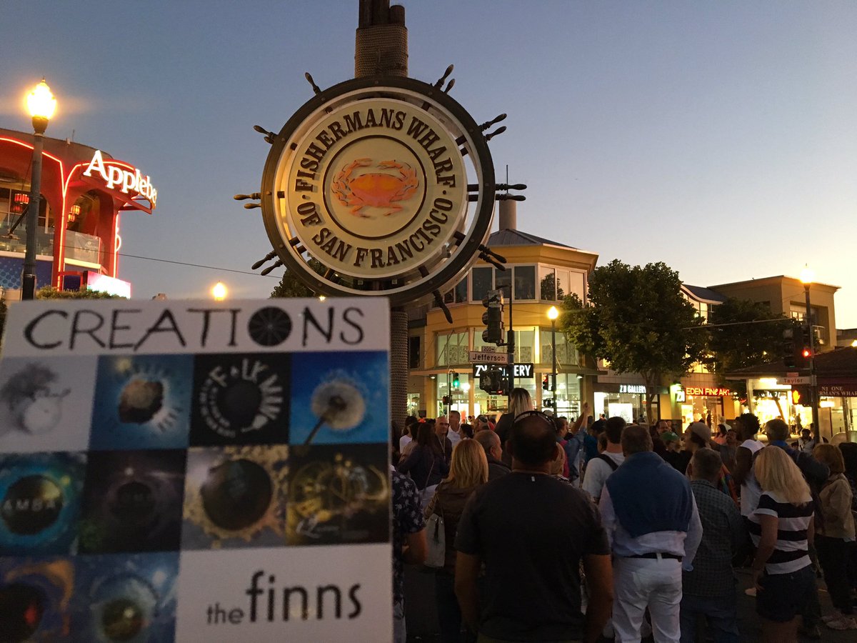 nfstchicago's tweet photo. First stop with @TheFinnsMusic is San Francisco. Fisherman’s Wharf was hopping! #LoveTheFinns #Creations #TheyGoWhereIGo 🎶☘️💋 https://t.co/uNQus2CTSa