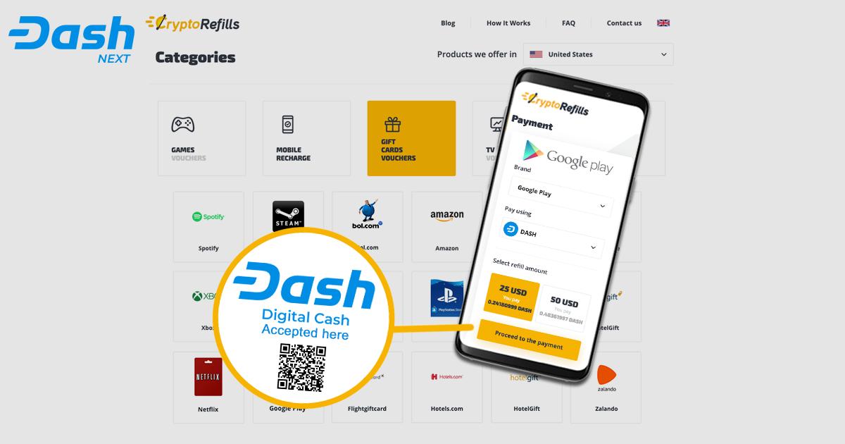 DashinThailand's tweet image. Dash NEXT announces #Dash partnership with #CryptoRefills. Users can now pay with Dash for mobile topups, music &amp;amp; video streaming, games &amp;amp; apps from any country in the world as well as hotel stays &amp;amp; flights: cryptorefills.com @DashpayNews @Dashpay @dashcrypto @DashDecentral