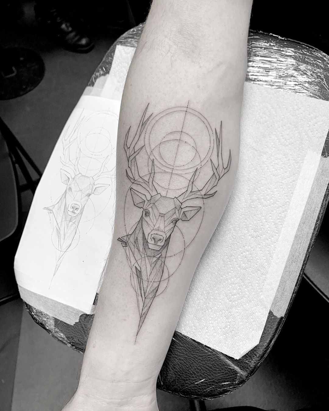 Pack of Lineart Deer Tattoo Illustration Graphic by Rupture · Creative  Fabrica