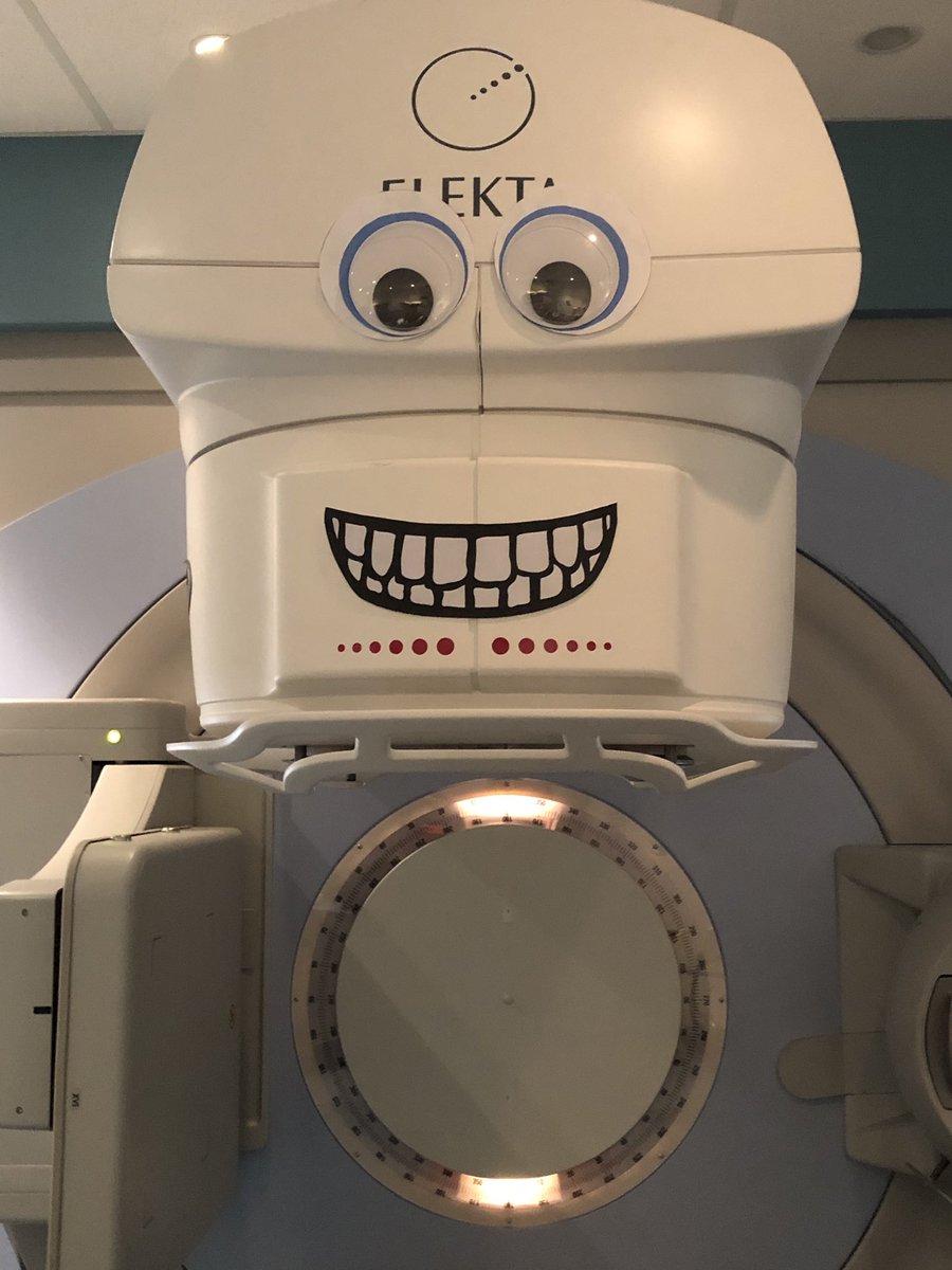 Curlz1702's tweet photo. The changing faces of #radiationtherapy #curingcancerwithradiation #seearadonc @TargetingCancer @Elekta_ANZ #googlyeyes https://t.co/e9ItI61rTw