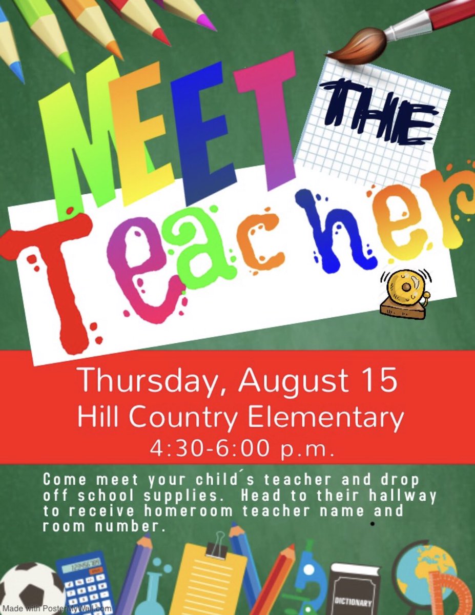 We are so excited to meet you! Make plans to come out to our Meet the Teacher THIS THURSDAY 8/15! See you soon!! #banderaproud #hceproud #wearebandera #smallerbetterbandera