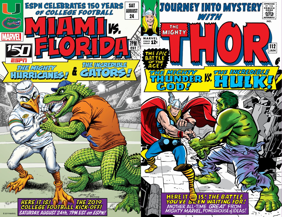 MiamiHurricanes's tweet photo. .@marvel and @ESPNCFB CRUSHED this custom cover. https://t.co/mAuxzBA3Qb