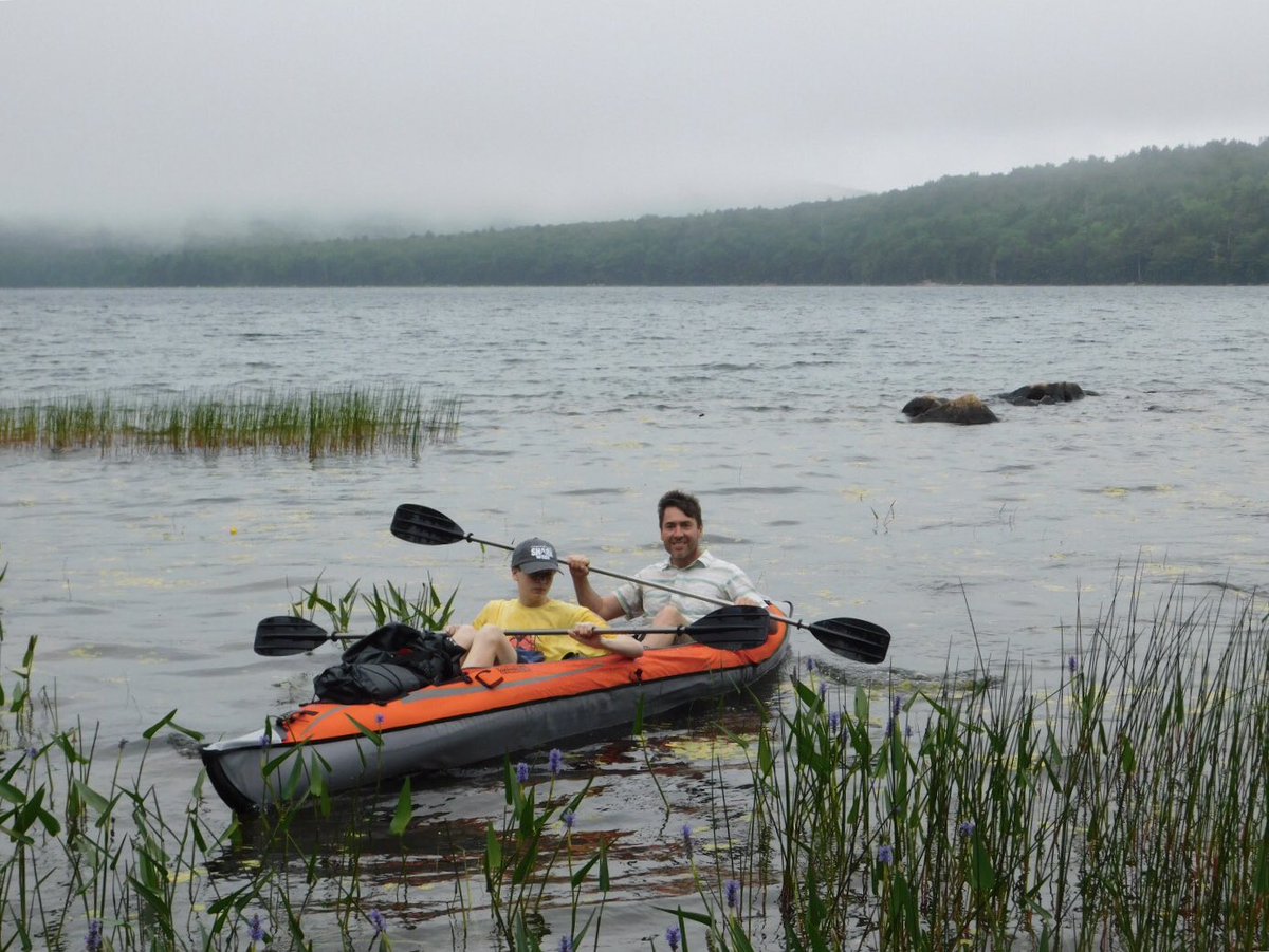 hillsages's tweet photo. @AcadiaNPS Robertson family visit to Acadia Aug. 7, with an afternoon picnic to Eagle Lake to celebrate Stuart and Bonnie’s upcoming 50th anniversary - complete with kayaking, biking and blueberry pie https://t.co/DGOdXTRtZ6