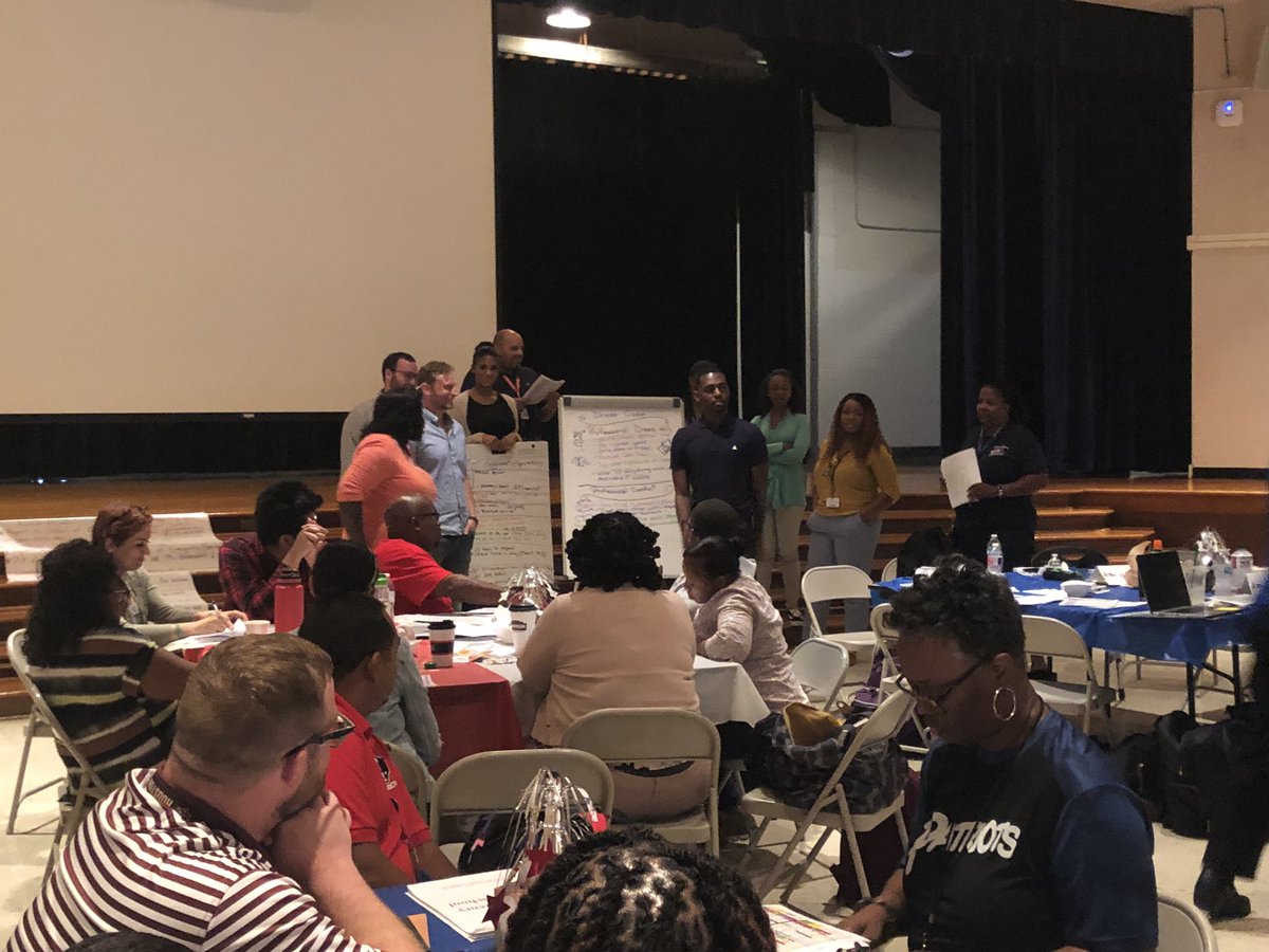 PatrickHenryMS's tweet photo. 🙂Started day 2 with a sing 🎤 🎶 off contest! @PatrickHenryMS has talent!! Handbook, IAT, New Ts Luncheon and more.... #preserviceweek https://t.co/6dsJfbY97m
