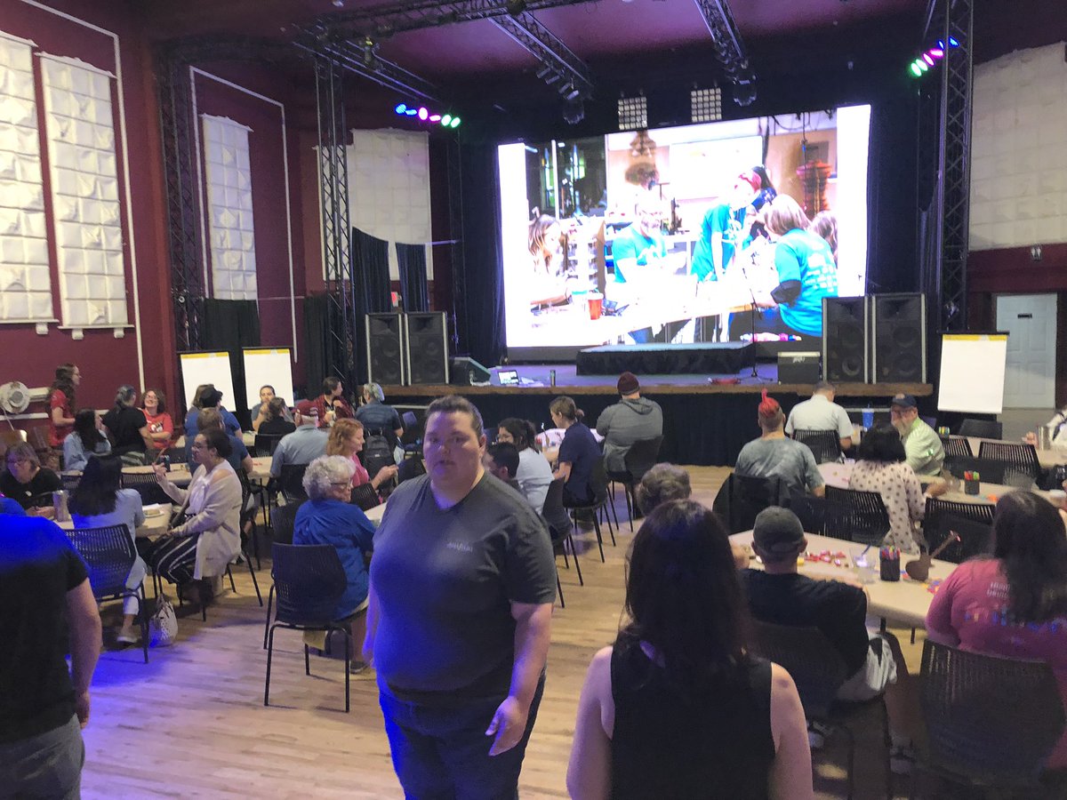 scimachine's tweet photo. Great day today in our annual Amazeum State of the Zing meeting. Thanks @meteorguitar for hosting the @Amazeum team - we felt like true rock stars! So thankful for this band of merry Amazeumers who are dedicated to learning, fun, and this awesome community #zingitup https://t.co/1NPHOuAdPL