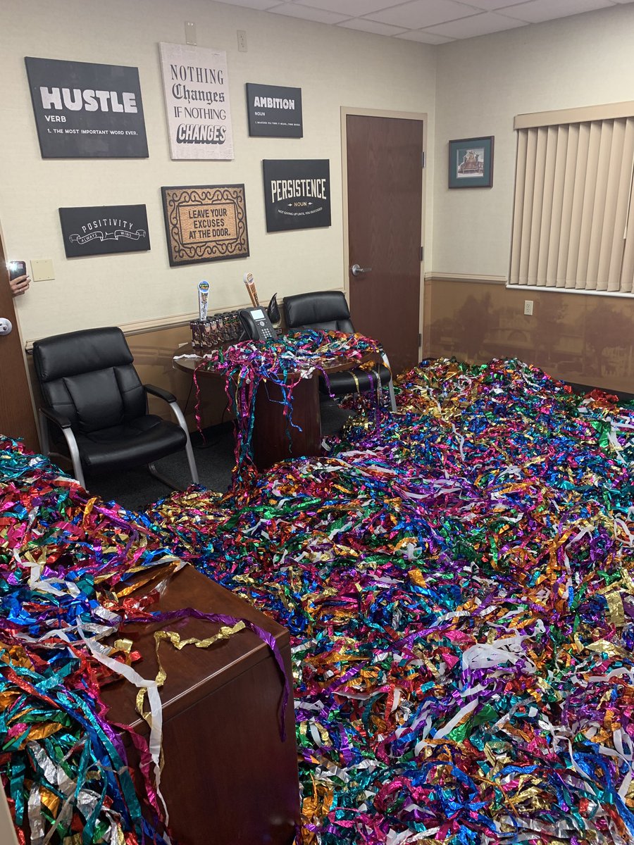 mikefehnel's tweet photo. I think Carnivale threw up in my office! #BigBash2019 https://t.co/FLbmd1exhV