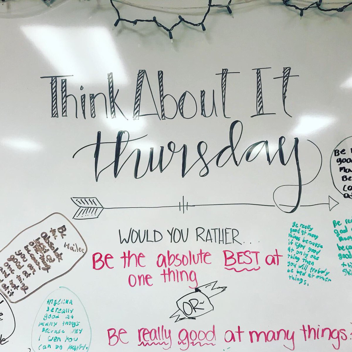 MissMaya311's tweet photo. Last week’s #whiteboardmessage! The first of the year! Great answers. What’s yours? https://t.co/AcFIxiZHL4