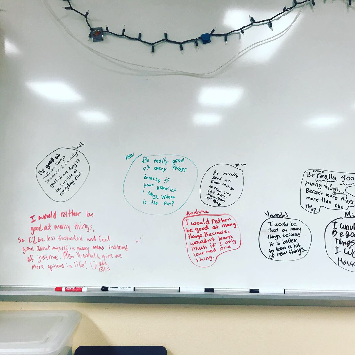 MissMaya311's tweet photo. Last week’s #whiteboardmessage! The first of the year! Great answers. What’s yours? https://t.co/AcFIxiZHL4