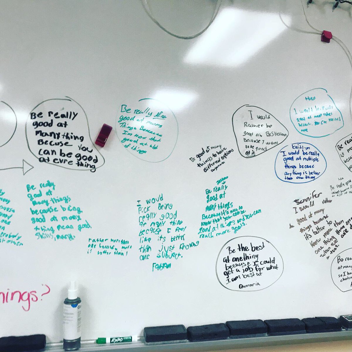 MissMaya311's tweet photo. Last week’s #whiteboardmessage! The first of the year! Great answers. What’s yours? https://t.co/AcFIxiZHL4