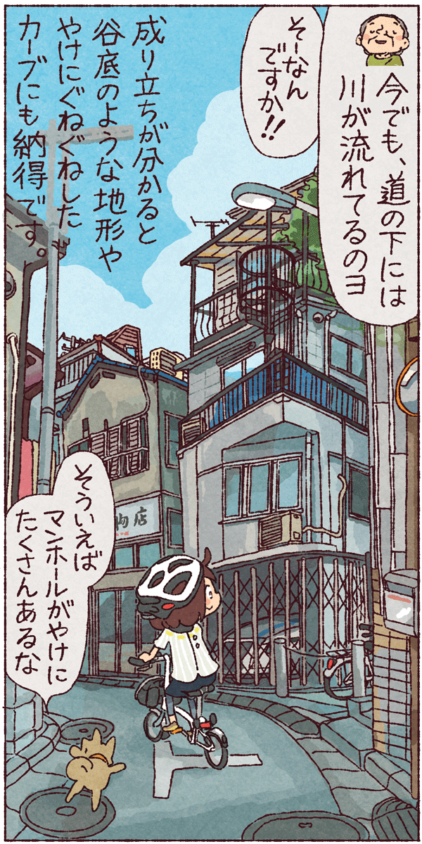 谷底のような地形と、やけにぐねぐねしたカーブ
#暗渠 