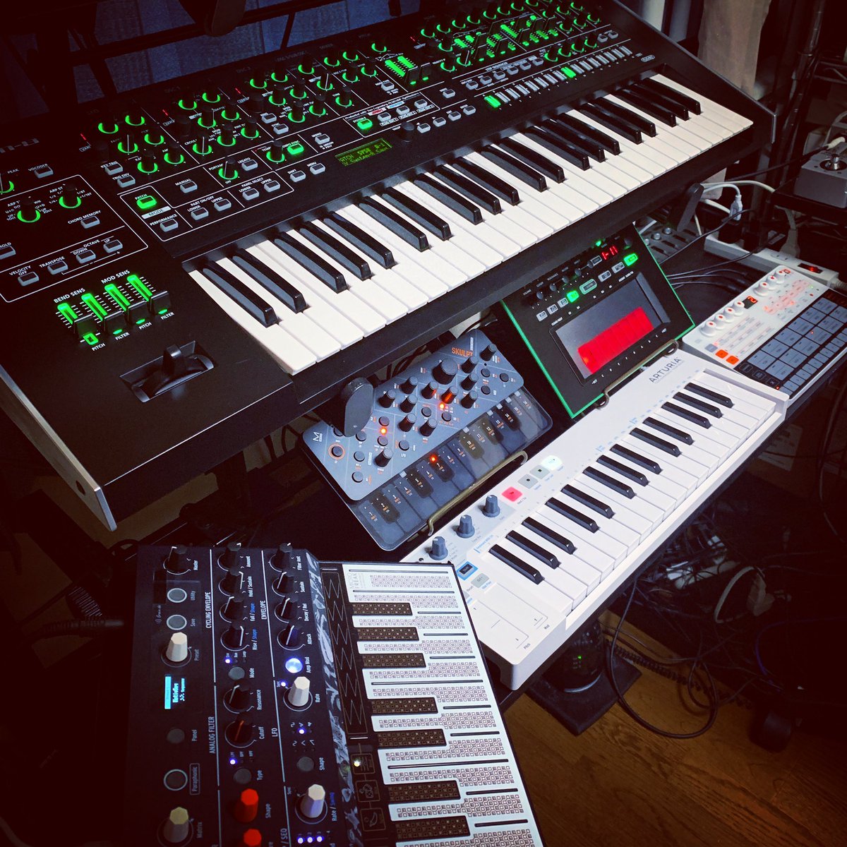 shu_sonicwave's tweet image. サラッと遊んだので、カミさんの実家へ。
#system8 #microfreak #skulpt #tb3 #unodrum #keystep
