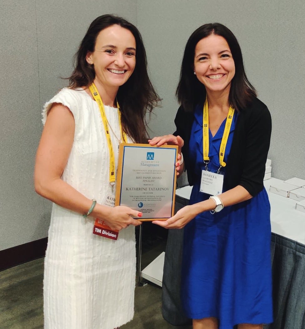 katyatat's tweet photo. Grateful for this recognition of our research from the academic community at #AOM2019 in #Boston. Thank you to the #TIM Division for selecting our paper on #Innovation in International Organizations as Best Paper Finalists! #honored https://t.co/gmnRU8np2D