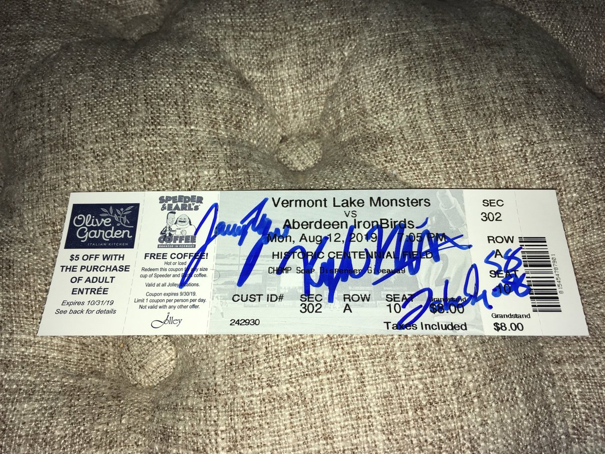 lanc_supcap3841's tweet photo. Last night saw my first in person no-hitter @IronBirds vs @VTLakeMonsters thanks to Jake Lyons James Ryan Kyle Martin for #autographing my ticket @oriolesrise @Markhoyle4 @SBergerBOSTON @ @1013RadioBrady @onemillioncubs @TimJenkins1962 @ShaneKatz73 @AirMax1963 @jklongwith https://t.co/cCDn6tlDP6