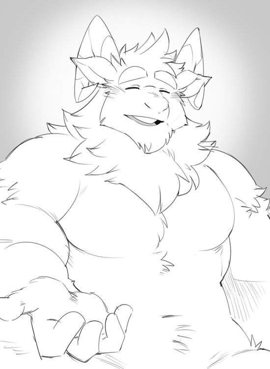 FluffyRxmPecs's tweet photo. "Even though I look hard, I'm actually quite soft!" 

□ Fluffy ram that's built like a concrete bunker. 
□ Gay. 
□ Switch. 
□ Art and character belong to Kokuhane on e621.□ https://t.co/VXIlI3cBRy