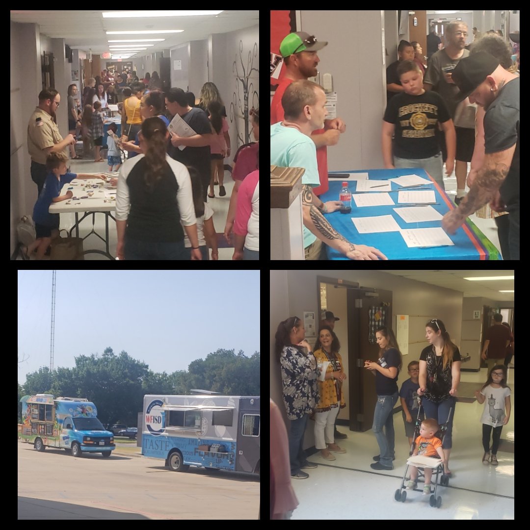 Great turnout for Meet the Teacher tonight (Sno cones and a food truck didn't hurt either.) #BeBold #enjoythejourney <a href="/WFISDschools/">Wichita Falls ISD</a>