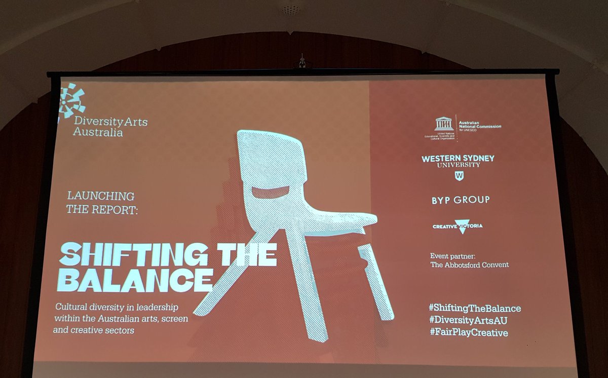 DiversityArtsAu's tweet photo. #ShiftingTheBalance Report Launch via @DiversityArtsAu at @TheConvent
#FairPlayCreative
#DiversityArtsAu
#ShiftingTheBalance https://t.co/ywDjTiXsIT