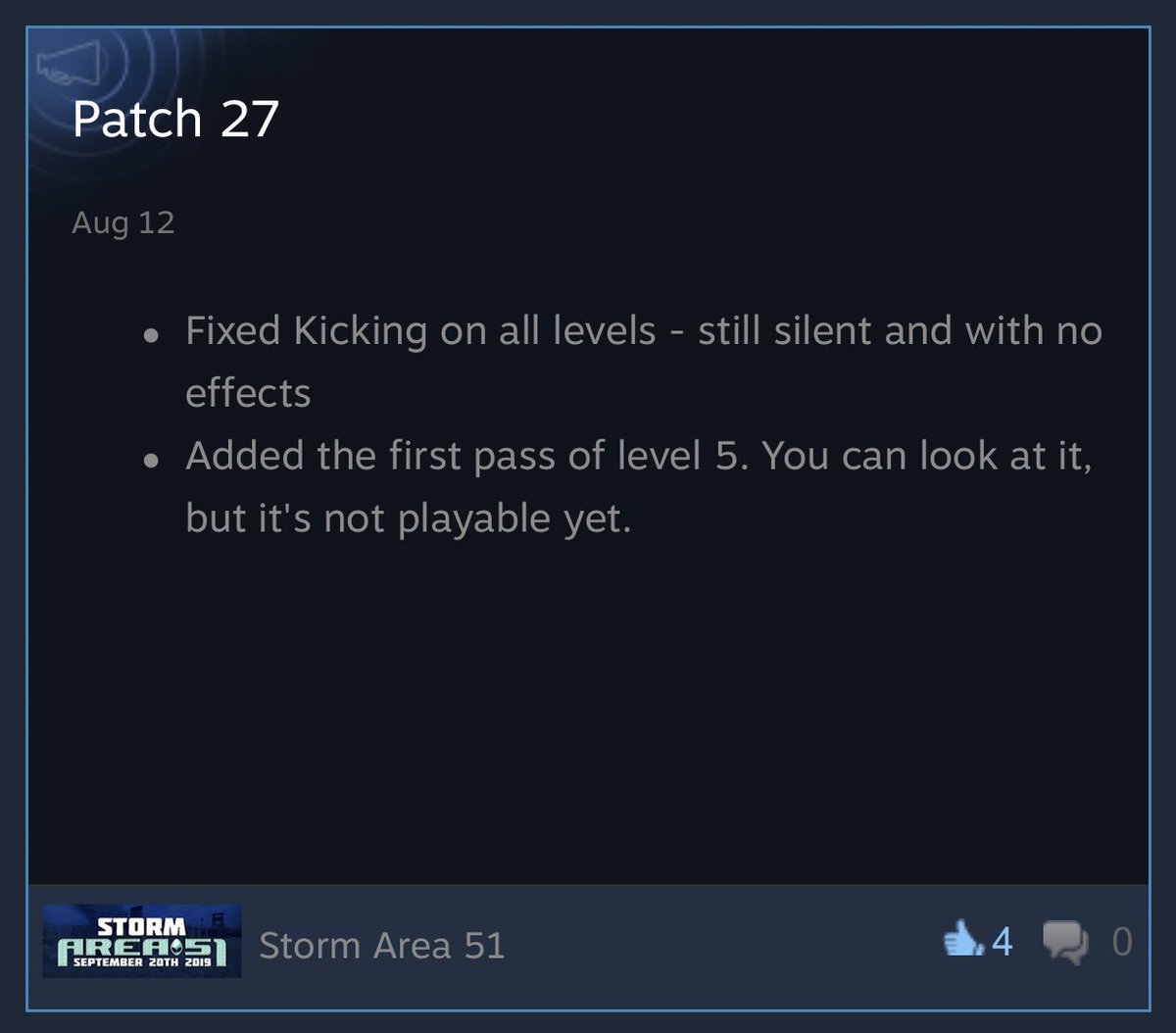 We have added combat to the game u can kick the soldiers by hitting spacebar. So many called this a “Cash Grab” Do cash grabs have 30 updates in a month? Look we know the game wasn’t well received at 1st. We could have gave up &amp; walked away. But we want ur approval so we work. 😃