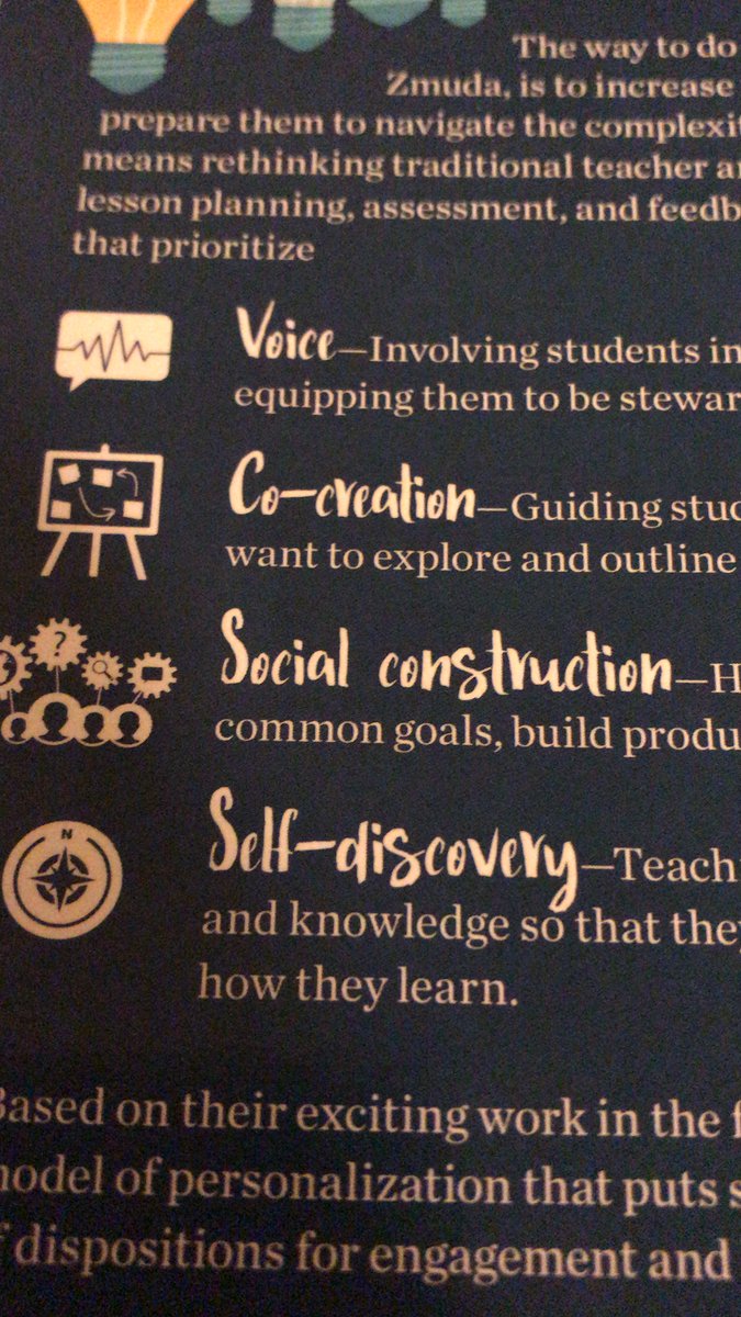 KnutsonMrs's tweet photo. #SATCBBE Q7 - I need visuals to stay focused on this journey, so I plan to use the 4 filters of PL shared in the book. I am encorporating these into our  classroom design = goal/purpose for the year. https://t.co/U9O1PJetuz