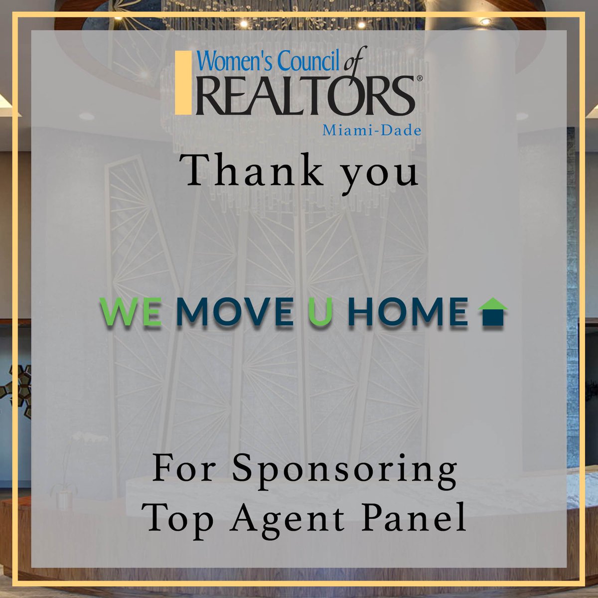 WCRMiami's tweet photo. 🙏🏻Thank you “We Move You Home” for sponsoring: 

⭐️Top Agent Panel
📅Wednesday, August 14th
⏰11:00 am to 2:00 pm
📍5250 NW 58th Avenue, Doral
🎟For Tickets ➡️click on link https://t.co/InZxxrq0t5

#leadersmadehere #womenscouncilmiami #womenempoweringwomen https://t.co/zWlqcRnlR4