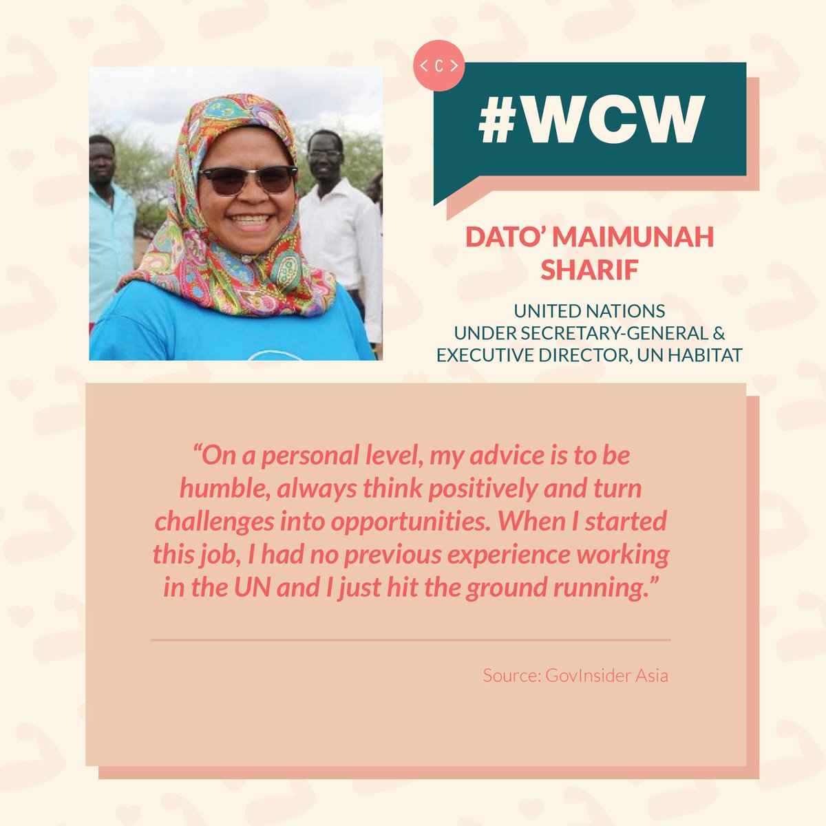 CodetteProject's tweet photo. "We just formulated our new vision to provide a better quality of life for all urbanising world." - Dato' Maimunah Sharif

Source: GovInsider Asia

 #WCW #Woman #Crush #Wednesday #UN #Tech #Technology #Design #Community #Inspiration #SuccessLooksLikeThis #TheCodetteProject https://t.co/WbDFnsGyRl