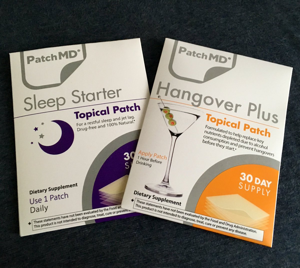 non_mugen's tweet image. #PatchMD 届いた！
旦那用にスリープスターターと私用に二日酔い防止のやつ。
貼るサプリ初めてだから効き目楽しみ