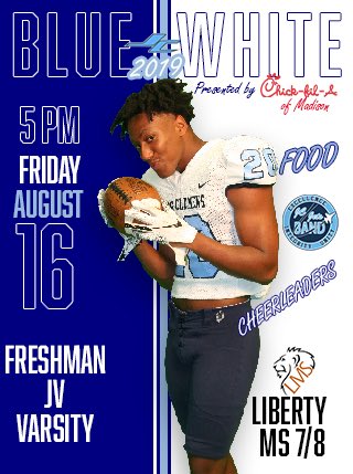JCJetsFootball's tweet photo. Football, Food, Music, Cows dropping from the sky. And your chance to win FREE Chik-fil-A for a year. Be there. https://t.co/auZCq0uWQ6