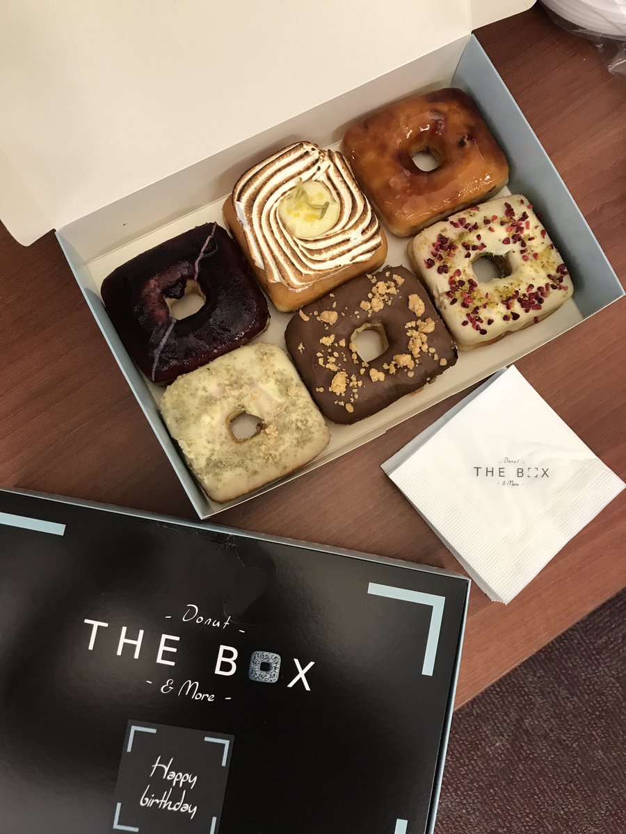 WilsonLynBurke's tweet photo. Special donuts today at work for a new team member who was celebrating a birthday 😋🍩🥳 #HouseAbilities https://t.co/54X6HlkeCi