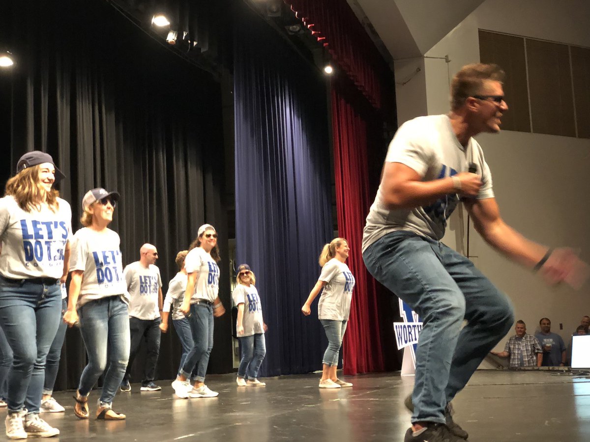 JonSaphire's tweet photo. Convocation was awesome! Started it off with my Colonial Hills colleagues on stage 😮!

Then got to meet back up with my two former cooperating teachers from Worthingway. Both were outstanding mentors!

Can’t wait for the kids to start tomorrow! #itsworthit https://t.co/dg1itWQOWR