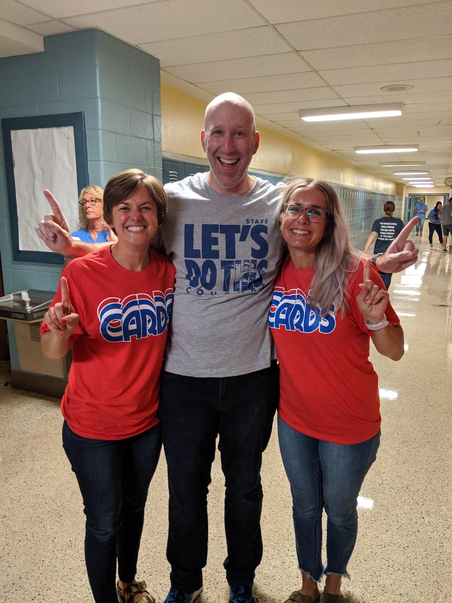 JonSaphire's tweet photo. Convocation was awesome! Started it off with my Colonial Hills colleagues on stage 😮!

Then got to meet back up with my two former cooperating teachers from Worthingway. Both were outstanding mentors!

Can’t wait for the kids to start tomorrow! #itsworthit https://t.co/dg1itWQOWR