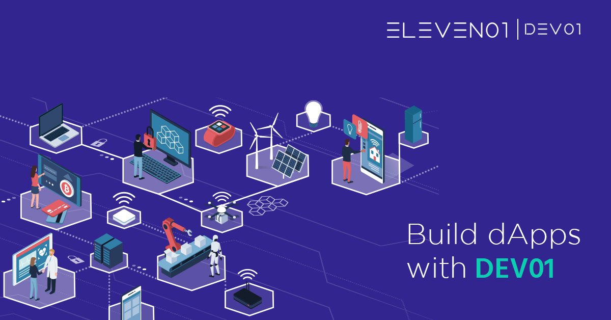 ELEVEN01dotIO's tweet photo. Learn to build next-generation #dApps on the #Eleven01 Protocol with the #DEV01 - #Eleven01's #developer portal resource. Give it a go: https://t.co/N9Ow3x3VO0 https://t.co/66iOLL9uuz