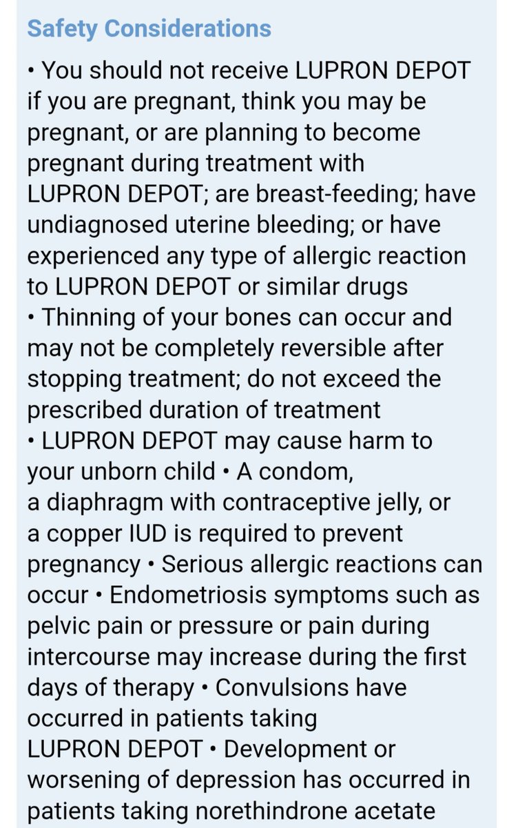 Lupron's own website declares the drug unsafe for use during pregnancy. It's also known it remains in the body ("extended use"). Yet it's used for  #IVF and  #surrogacy. When is using a hormone to induce pregnancy NOT using a drug during pregnancy?