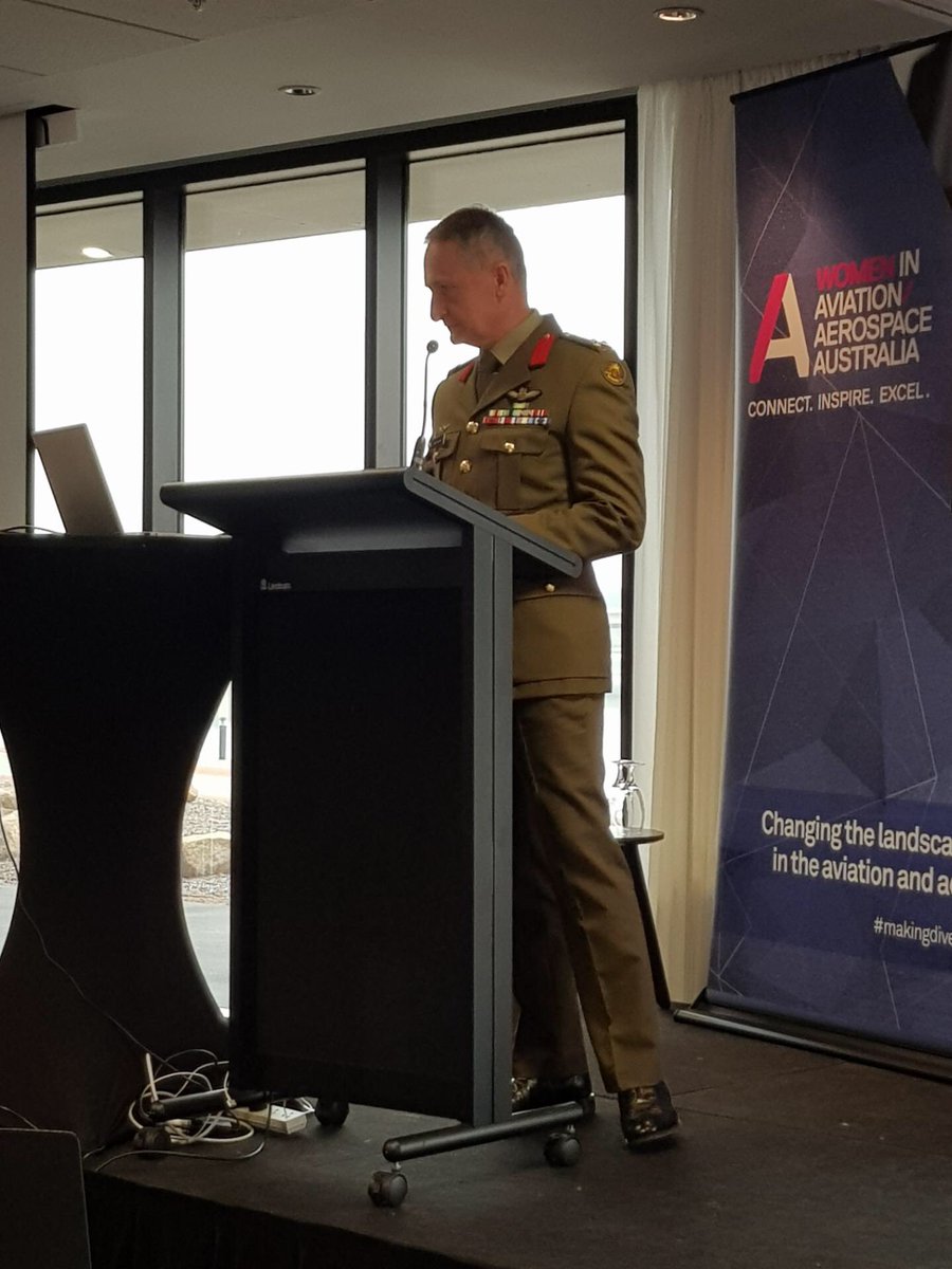jaymeselbee's tweet photo. @DGAvnAusArmy ‘changing the language about performance and targets- merit isn’t just about ticking boxes, it’s time to think about how that person fits/changes the environment’ @AustralianArmy #drones #womeninaviation #waaacbr2019 https://t.co/y7kSeUv2so