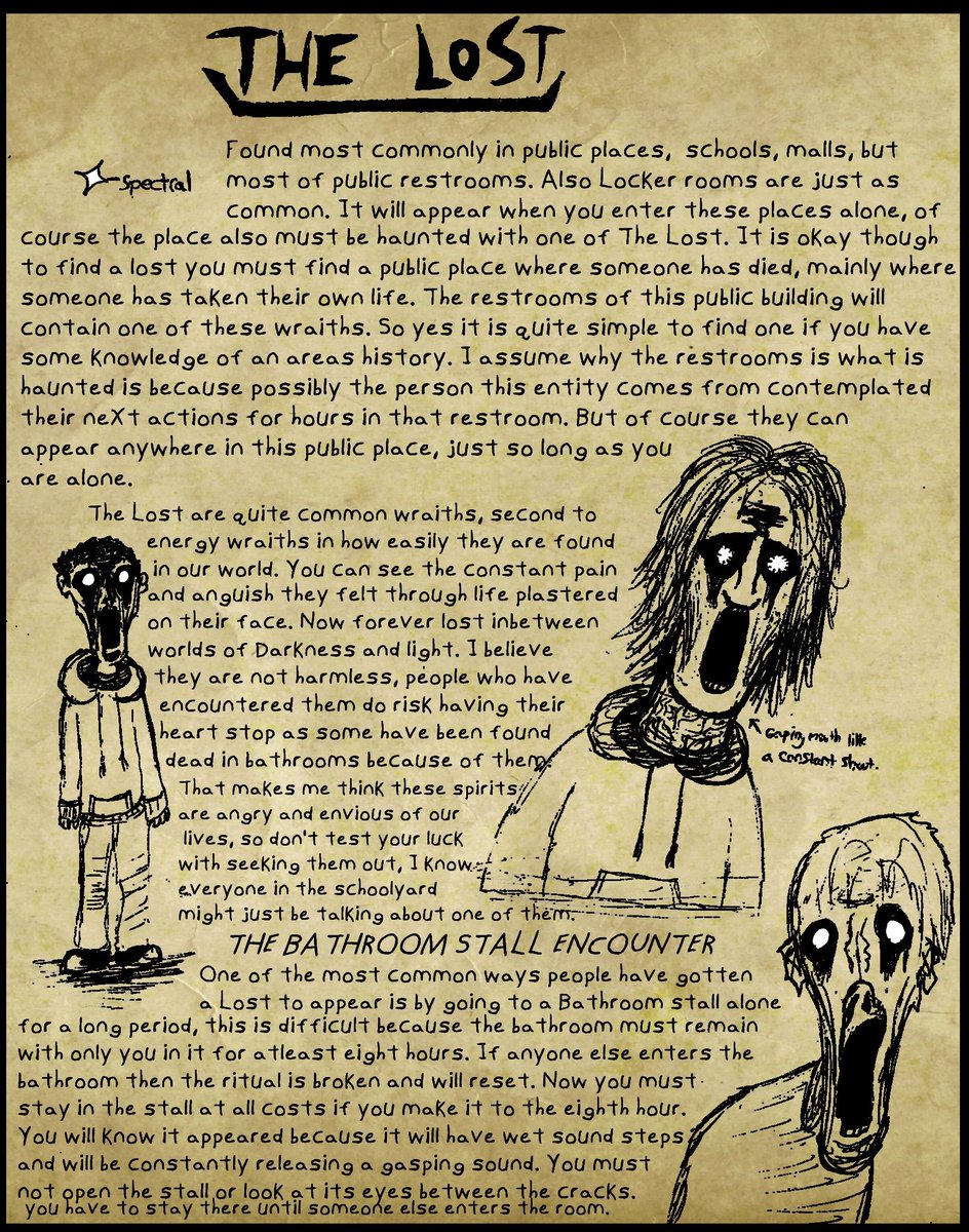 OathWriter's tweet photo. The Lost are that ghost we always heard was haunting our school Bathroom. #creepypasta #darkjournal https://t.co/gzimiKtmQL