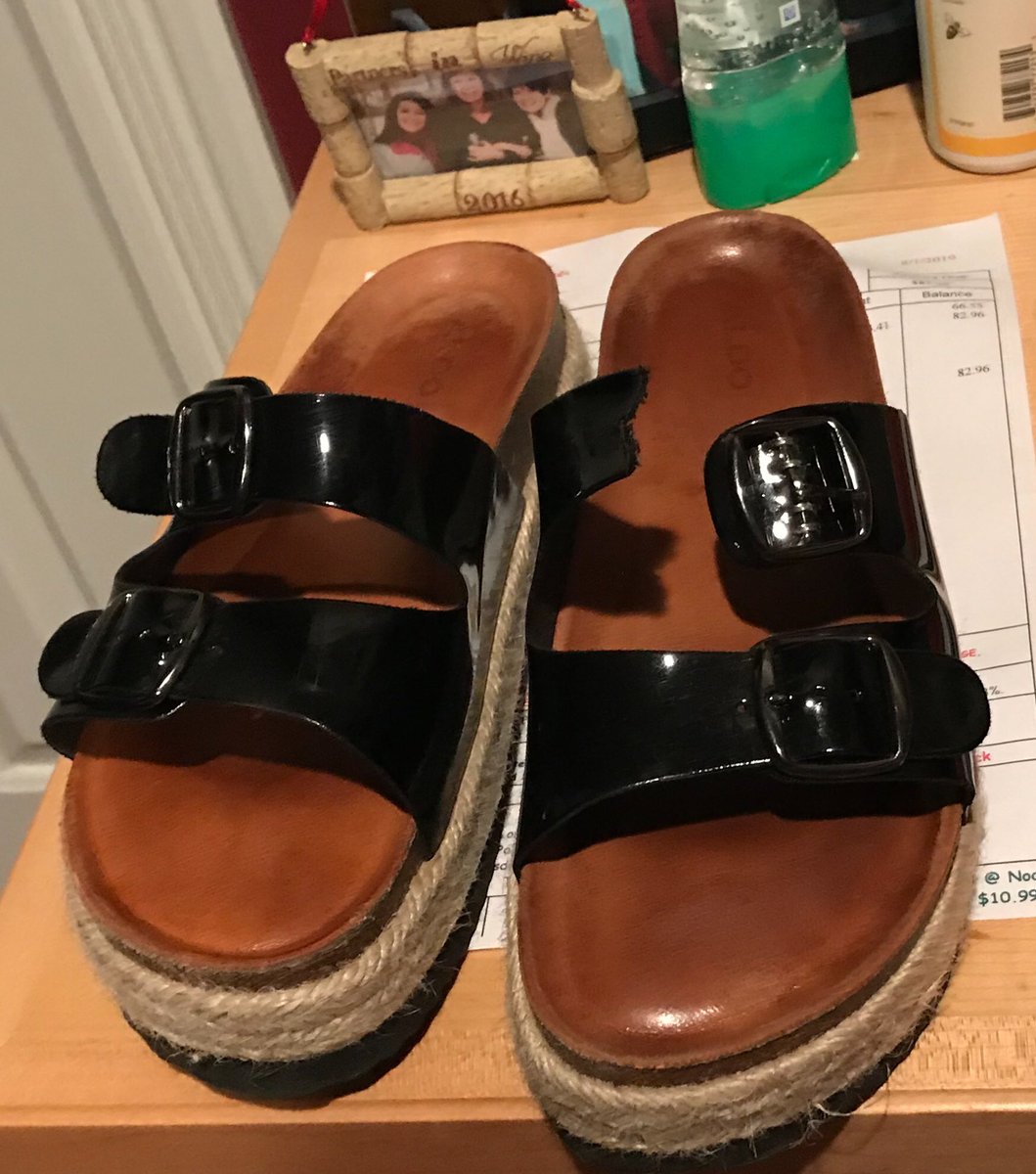 MaryAnnaBull's tweet photo. @ALDO_Help purchased at your Collins Ave store in South Beach this past spring . Were not worn much since purchasing (live up north).Yesterday, the strap snapped while walking. Love these shoes but very disappointed given the price, that they did not last. Help? https://t.co/S6tSsLwSG9