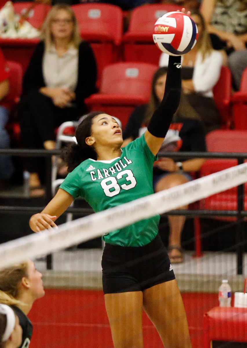 SportsDayHS's tweet photo. 𝐒𝐩𝐢𝐤𝐞! 🏐🔥

Here are some of the top photos from Tuesday night's match between Lovejoy and Southlake Carroll. 

Full gallery 📸👉https://t.co/H5YXlhgl4g

#txhsvb https://t.co/37R72TMxPw