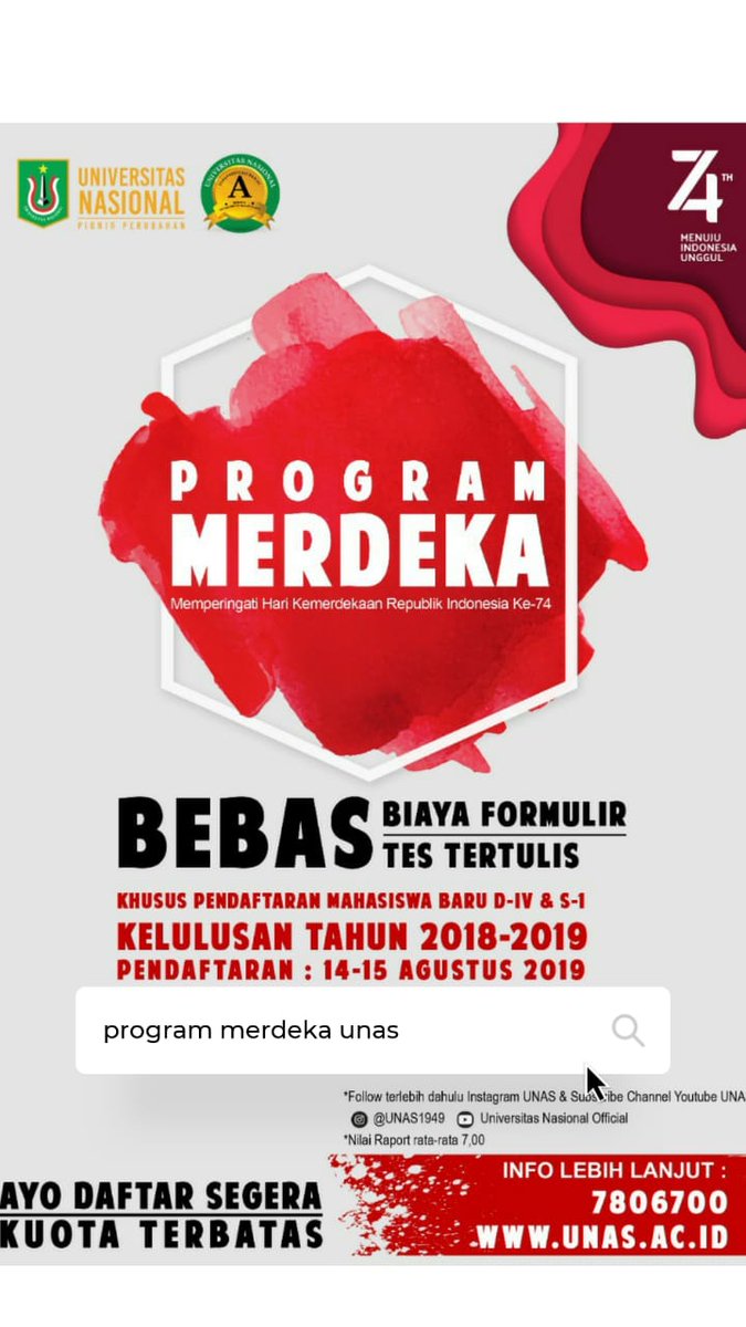 Universitas Nasional tweet media