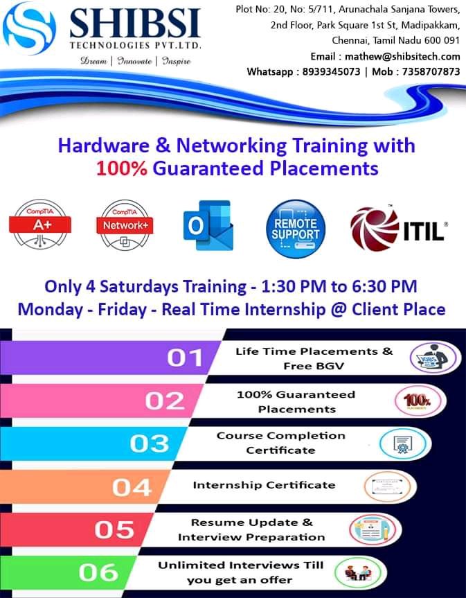 Tech_Shibsi's tweet image. #Hardware &amp;amp; #Networking  #Training &amp;amp; Placements

Contact Mr. Mathew - 7358707873