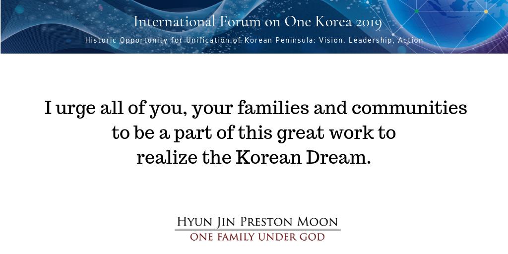 HyunJinPMoon's tweet photo. I urge all of you, your families and communities to be a part of this great work to realize the #KoreanDream #GlobalPeace https://t.co/3Q5Oxv8a0Z