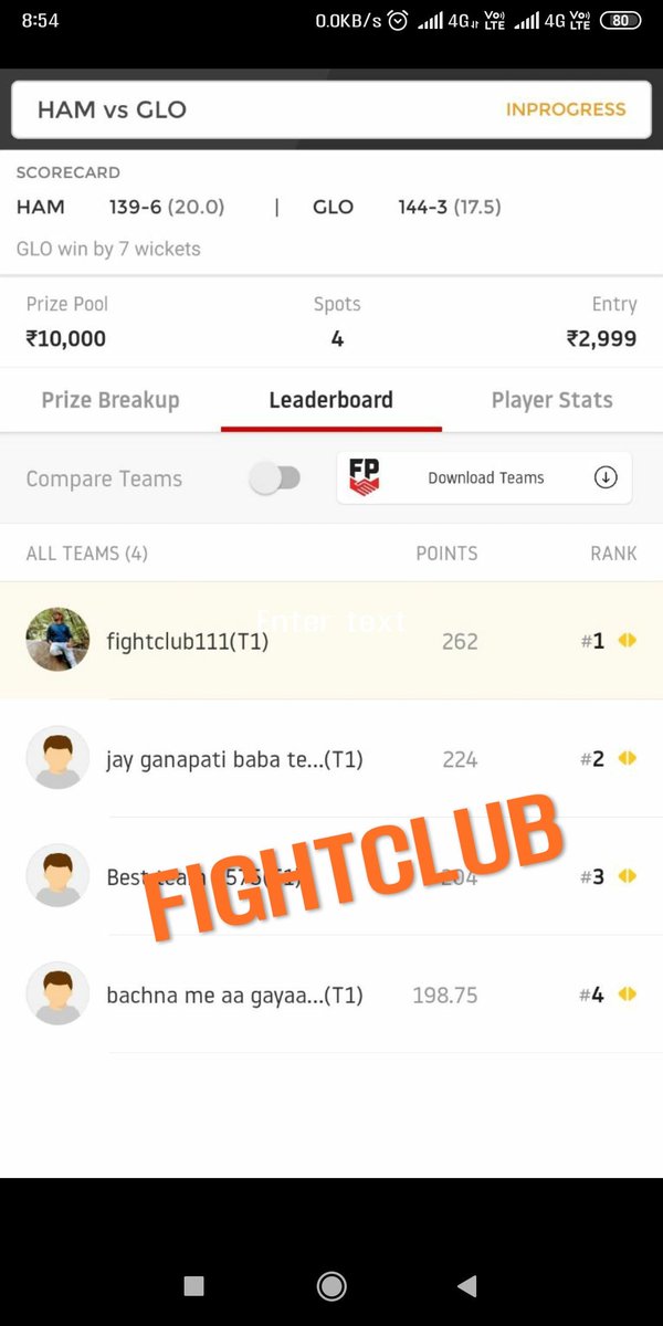FANOFFIGHTCLUB1's tweet photo. BACK 2 BACK WINNINGS. YESTERDAY  WE ROCKED HOPE TODAY ALSO IT CONTINUE.
@FIGHTCLUBD11 #RAHULVERMA BY SEARCHING #FightClub U CAN JOIN OUR TELEGRAM GROUP #IndependenceDay #Kashmir #SLvNZ https://t.co/lZy365ml3F