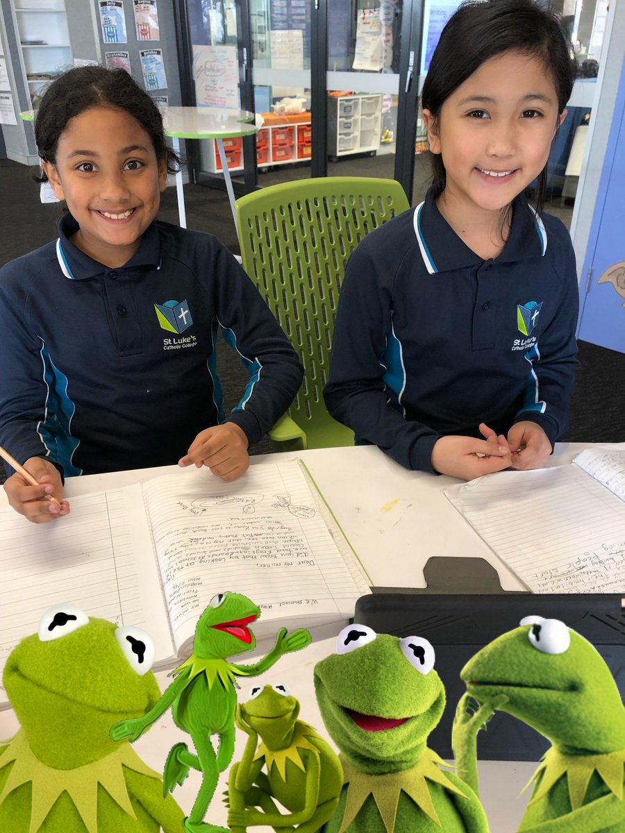 StLukesMP's tweet photo. Hayley and Kendra (Stage 2) are writing a letter to Mr Miller, requesting that we get a frog pond at St Luke's as part of their unit of work on 'Growing Elara'. They are presenting a very persuasive argument! #persuasivewriting #environmentalconscience #marsdenpark https://t.co/ehnamuC4V6